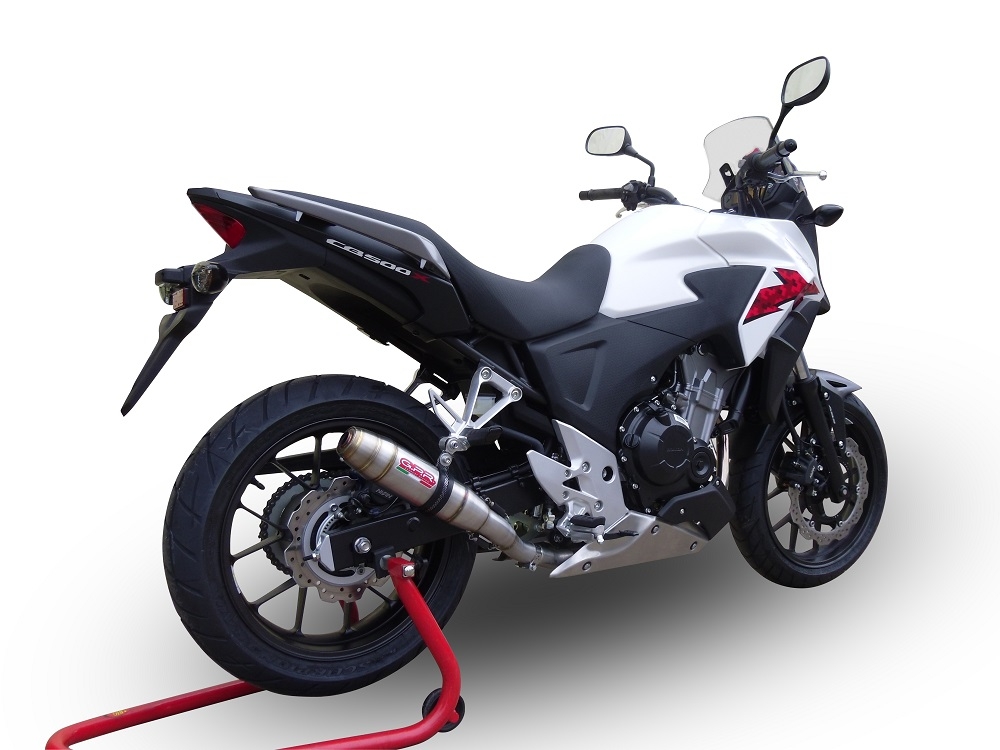 Pot echappement compatible avec Honda Cb 400 X 2019-2025, Deeptone Inox, Échappement légal, homologué,silencieux avec db killer amovible et tuyau de liaison spécifique 
