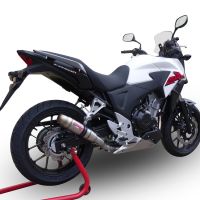 Pot echappement compatible avec Honda Cb 400 X 2019-2025, Deeptone Inox, Échappement légal, homologué,silencieux avec db killer amovible et tuyau de liaison spécifique 