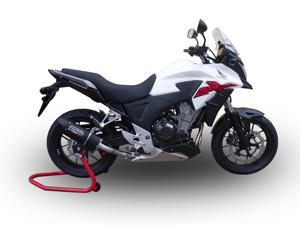 Pot echappement compatible avec Honda Cb 400 X 2013-2015, Furore Poppy, Échappement légal, homologué,silencieux avec db killer amovible et tuyau de liaison spécifique 