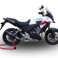 Pot echappement compatible avec Honda Cb 400 X 2013-2015, Furore Poppy, Échappement légal, homologué,silencieux avec db killer amovible et tuyau de liaison spécifique 