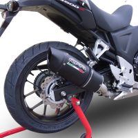 Pot echappement compatible avec Honda Cb 400 X 2019-2025, Furore Evo4 Nero, Échappement légal, homologué,silencieux avec db killer amovible et tuyau de liaison spécifique 