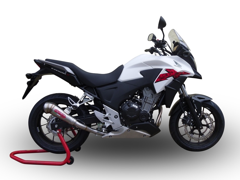Pot echappement compatible avec Honda Cb 500 X 2016-2018, Powercone Evo, Échappement légal, homologué,silencieux avec db killer amovible et tuyau de liaison spécifique 