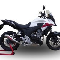Pot echappement compatible avec Honda Cb 500 X 2016-2018, Powercone Evo, Échappement légal, homologué,silencieux avec db killer amovible et tuyau de liaison spécifique 