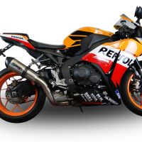 Pot echappement compatible avec Honda Cbr 1000 Rr 2014-2016, M3 Black Titanium, Pot échappement racing, avec les tuyaux de liaison, article sans homologation 