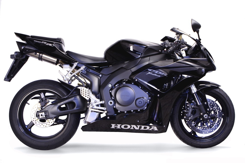 Pot echappement compatible avec Honda Cbr 1000 Rr 2004-2007, Tiburon Titanium, Échappement légal, homologué,silencieux avec db killer amovible et tuyau de liaison spécifique 