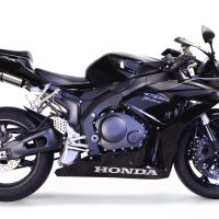 Pot echappement compatible avec Honda Cbr 1000 Rr 2004-2007, Tiburon Titanium, Échappement légal, homologué,silencieux avec db killer amovible et tuyau de liaison spécifique 