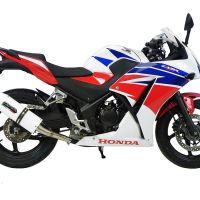 Pot echappement compatible avec Honda Cbr 300 R 2014-2016, Albus Ceramic, Échappement légal, homologué,silencieux avec catalyseur, db killer amovible et tuyau de liaison spécifique 