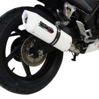Pot echappement compatible avec Honda Cbr 300 R 2014-2016, Albus Ceramic, Échappement légal, homologué,silencieux avec catalyseur, db killer amovible et tuyau de liaison spécifique 
