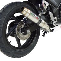 Pot echappement compatible avec Honda Cbr 300 R 2014-2016, Deeptone Inox, Échappement légal, homologué,silencieux avec db killer amovible et tuyau de liaison spécifique 