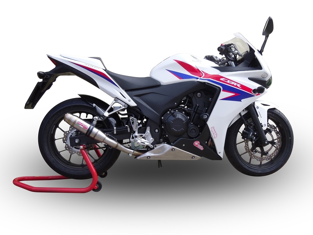 Pot echappement compatible avec Honda Cbr 500 R 2023-2024, Deeptone Inox, Échappement légal, homologué,silencieux avec db killer amovible et tuyau de liaison spécifique 