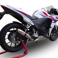 Pot echappement compatible avec Honda Cbr 500 R 2023-2024, Deeptone Inox, Échappement légal, homologué,silencieux avec db killer amovible et tuyau de liaison spécifique 