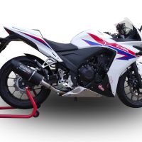 Pot echappement compatible avec Honda Cbr 500 R 2012-2018, Furore Nero, Échappement légal, homologué,silencieux avec db killer amovible et tuyau de liaison spécifique 