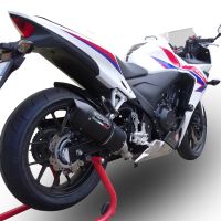 Pot echappement compatible avec Honda Cbr 500 R 2012-2018, Furore Nero, Échappement légal, homologué,silencieux avec db killer amovible et tuyau de liaison spécifique 