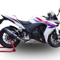 Pot echappement compatible avec Honda Cbr 500 R 2023-2024, GP Evo4 Poppy, Échappement légal, homologué,silencieux avec db killer amovible et tuyau de liaison spécifique 
