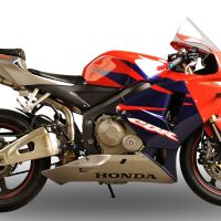 Pot echappement compatible avec Honda Cbr 600 Rr 2005-2006, Deeptone Inox, Échappement légal, homologué,silencieux avec db killer amovible et tuyau de liaison spécifique 