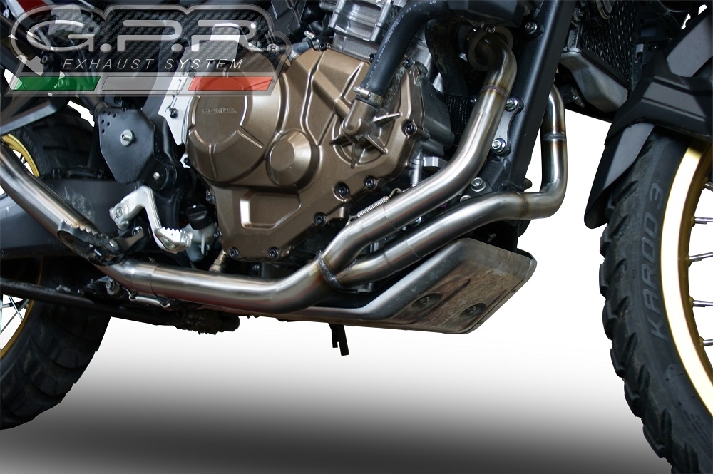 Pot echappement compatible avec Honda Crf 1000 L Africa Twin 2015-2017, Decatalizzatore, Suppresseur de cataliseu, décatalyseurr, article sans homologation 