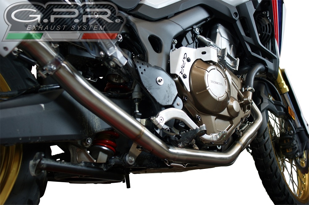 Pot echappement compatible avec Honda Crf 1000 L Africa Twin 2015-2017, Decatalizzatore, Suppresseur de cataliseu, décatalyseurr, article sans homologation 