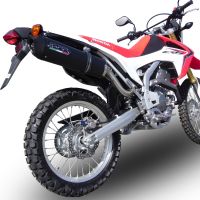 Pot echappement compatible avec Honda Crf 250 L 2013-2016, Furore Nero, Homologué et légal, système d'échappement complet avec catalyseur et db killer amovible 