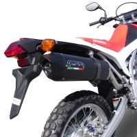 Pot echappement compatible avec Honda Crf 250 L 2013-2016, Furore Nero, Homologué et légal, système d'échappement complet avec catalyseur et db killer amovible 