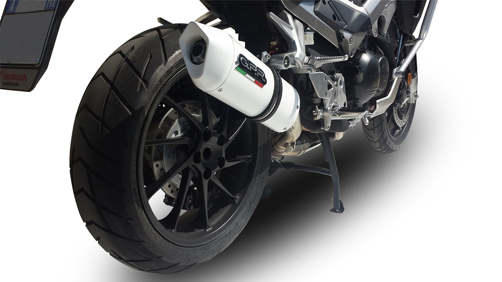 Pot echappement compatible avec Honda Vfr 800 X Crossrunner 800 2015-2016, Albus Ceramic, Échappement légal, homologué,silencieux avec db killer amovible et tuyau de liaison spécifique 