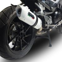 Pot echappement compatible avec Honda Vfr 800 X Crossrunner 800 2015-2016, Albus Ceramic, Échappement légal, homologué,silencieux avec db killer amovible et tuyau de liaison spécifique 