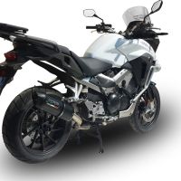 Pot echappement compatible avec Honda Crossrunner 800 Vfr 800 X 2017-2020, Furore Evo4 Nero, Échappement légal, homologué,silencieux avec db killer amovible et tuyau de liaison spécifique 