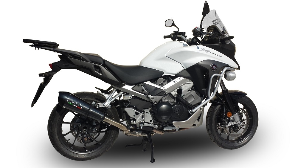 GPR pot echappement compatible avec  Honda Crossrunner 800 Vfr 800 X 2011-2014, New Grand Prix Evo Poppy, Échappement légal, homologué,silencieux avec db killer amovible et tuyau de liaison spécifique 