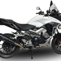 GPR pot echappement compatible avec  Honda Crossrunner 800 Vfr 800 X 2011-2014, New Grand Prix Evo Poppy, Échappement légal, homologué,silencieux avec db killer amovible et tuyau de liaison spécifique 