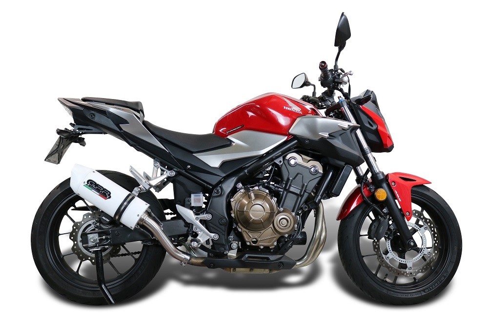 Pot echappement compatible avec Honda Cb 400 F 2013-2015, Albus Ceramic, Échappement légal, homologué,silencieux avec db killer amovible et tuyau de liaison spécifique 