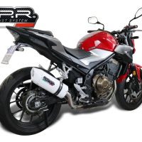 Pot echappement compatible avec Honda Cb 400 F 2013-2015, Albus Ceramic, Échappement légal, homologué,silencieux avec db killer amovible et tuyau de liaison spécifique 