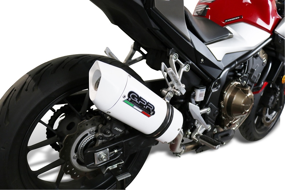 Pot echappement compatible avec Honda Cb 500 F 2021-2025, Albus Evo4, Échappement légal, homologué,silencieux avec db killer amovible et tuyau de liaison spécifique 