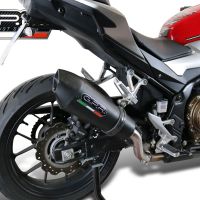 Pot echappement compatible avec Honda Cb 500 X 2019-2025, GP Evo4 Black Titanium, Échappement légal, homologué,silencieux avec db killer amovible et tuyau de liaison spécifique 
