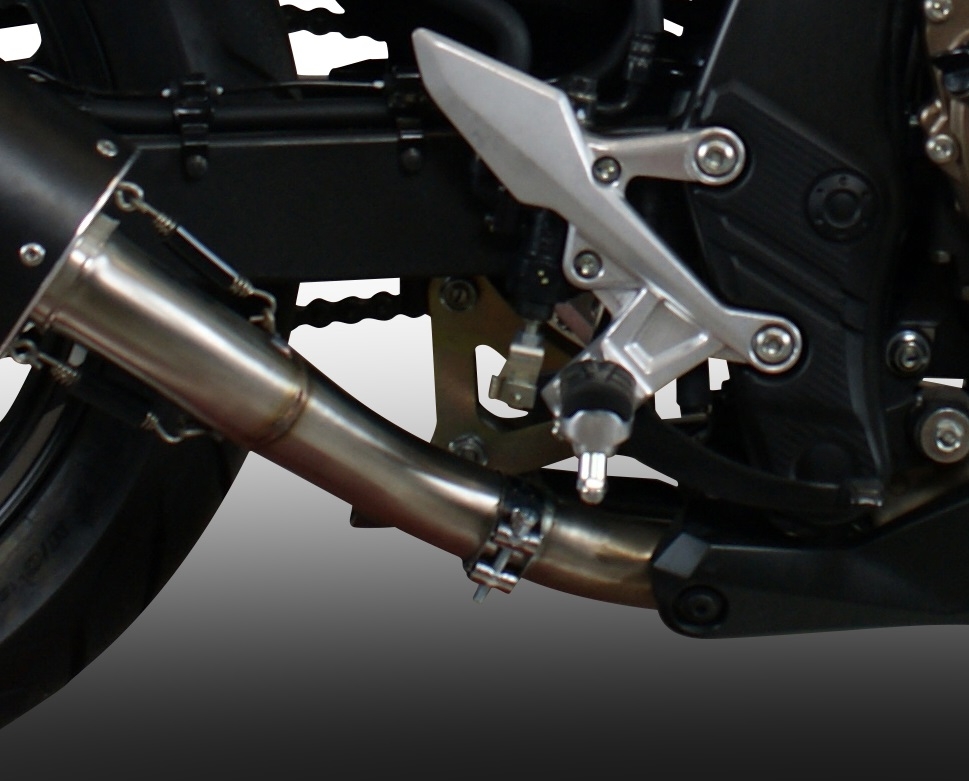 Pot echappement compatible avec Honda Cb 500 X 2016-2018, Powercone Evo, Échappement légal, homologué,silencieux avec db killer amovible et tuyau de liaison spécifique 