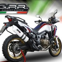 Pot echappement compatible avec Honda Crf 1000 L Africa Twin 2015-2017, Albus Ceramic, Échappement légal, homologué,silencieux avec db killer amovible et tuyau de liaison spécifique 