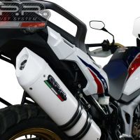 Pot echappement compatible avec Honda Crf 1000 L Africa Twin 2015-2017, Albus Ceramic, Échappement légal, homologué,silencieux avec db killer amovible et tuyau de liaison spécifique 