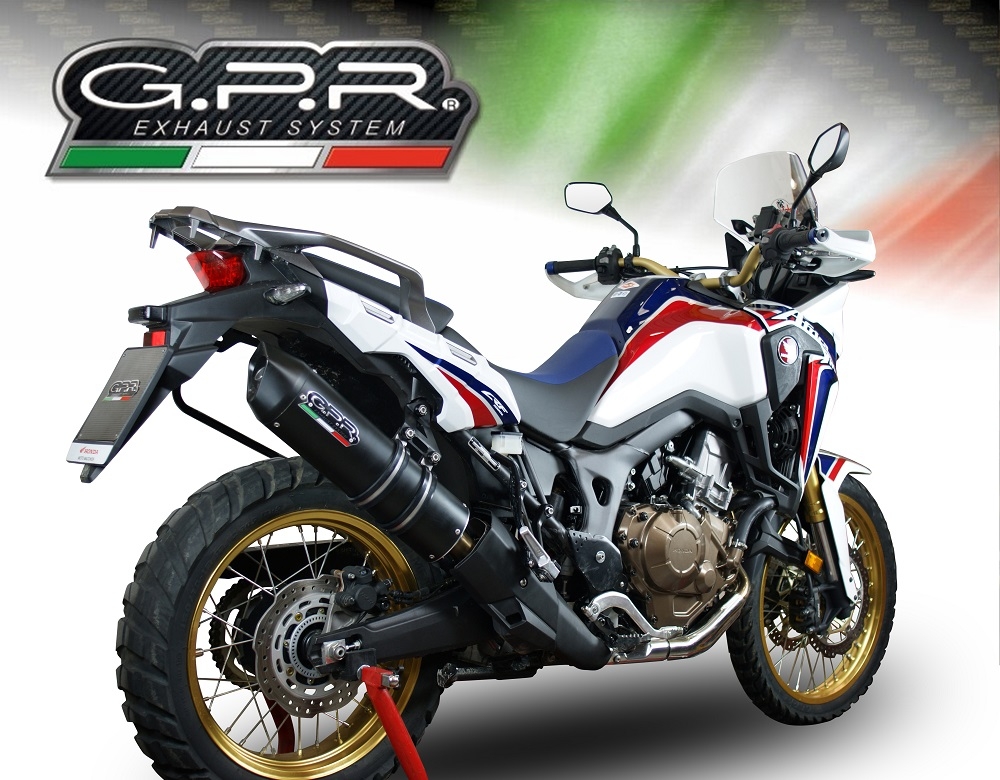 Pot echappement compatible avec Honda Crf 1000 L Africa Twin 2018-2020, Furore Evo4 Nero, Échappement légal, homologué,silencieux avec db killer amovible et tuyau de liaison spécifique 