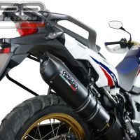 Pot echappement compatible avec Honda Crf 1000 L Africa Twin 2015-2017, Furore Nero, Échappement légal, homologué,silencieux avec db killer amovible et tuyau de liaison spécifique 
