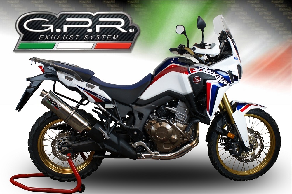 Pot echappement compatible avec Honda Crf 1000 L Africa Twin 2018-2020, Trioval, Échappement légal, homologué,silencieux avec db killer amovible et tuyau de liaison spécifique 