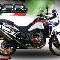 Pot echappement compatible avec Honda Crf 1000 L Africa Twin 2018-2020, Trioval, Échappement légal, homologué,silencieux avec db killer amovible et tuyau de liaison spécifique 