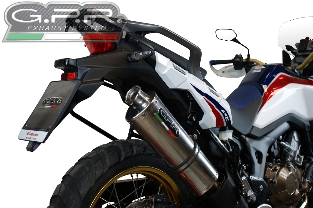 Pot echappement compatible avec Honda Crf 1000 L Africa Twin 2018-2020, Trioval, Échappement légal, homologué,silencieux avec db killer amovible et tuyau de liaison spécifique 