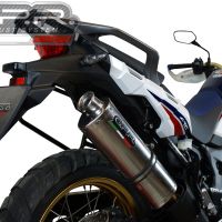 Pot echappement compatible avec Honda Crf 1000 L Africa Twin 2018-2020, Trioval, Échappement légal, homologué,silencieux avec db killer amovible et tuyau de liaison spécifique 