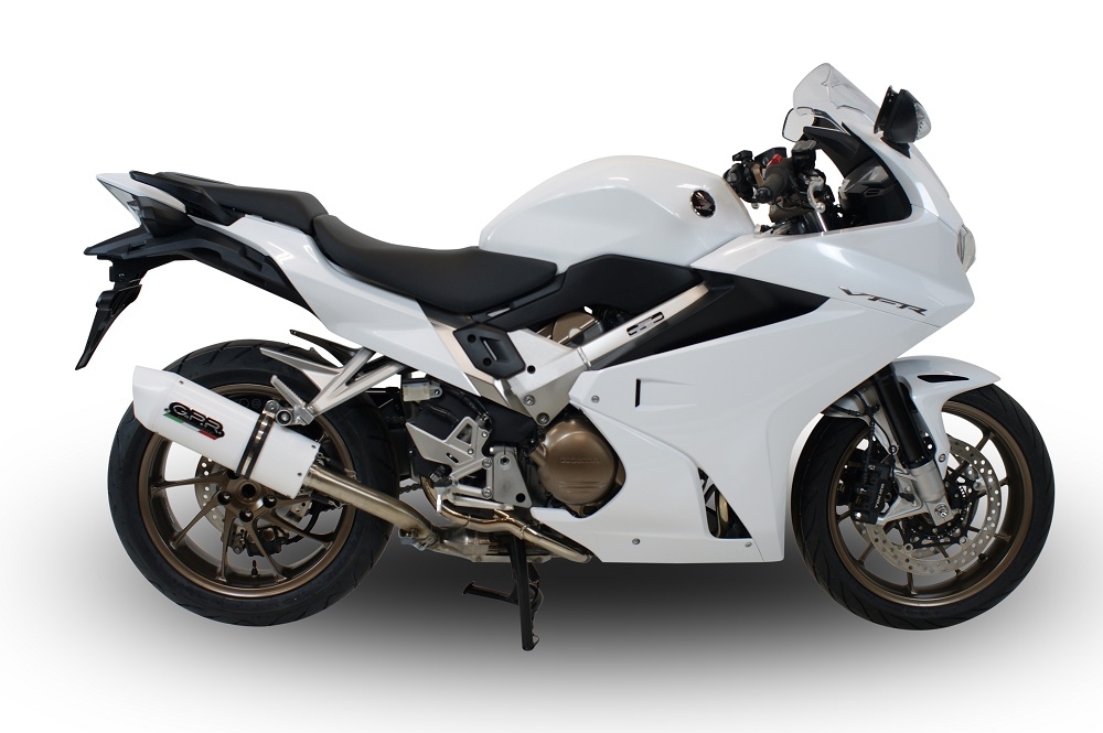 Pot echappement compatible avec Honda Vfr 800 F 2014-2016, Albus Ceramic, Échappement légal, homologué,silencieux avec db killer amovible et tuyau de liaison spécifique 