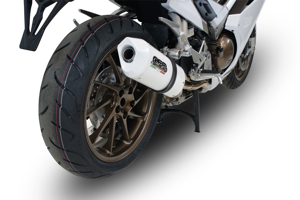 Pot echappement compatible avec Honda Vfr 800 F 2014-2016, Albus Ceramic, Échappement légal, homologué,silencieux avec db killer amovible et tuyau de liaison spécifique 