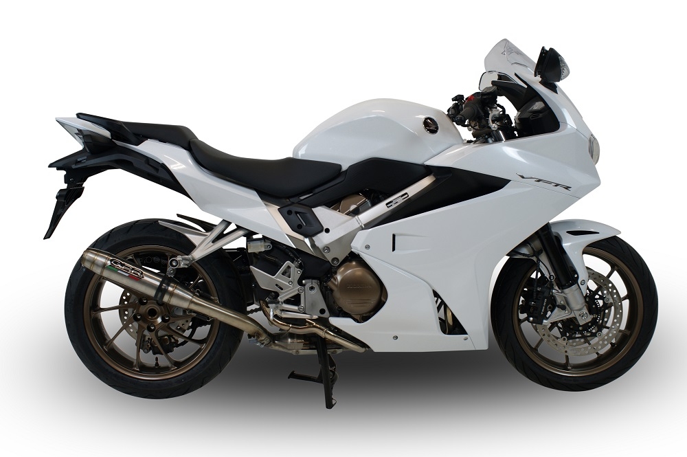 Pot echappement compatible avec Honda Vfr 800 F 2014-2016, Deeptone Inox, Échappement légal, homologué,silencieux avec db killer amovible et tuyau de liaison spécifique 