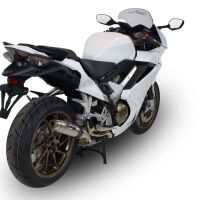Pot echappement compatible avec Honda Vfr 800 F 2014-2016, Deeptone Inox, Échappement légal, homologué,silencieux avec db killer amovible et tuyau de liaison spécifique 