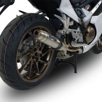 Pot echappement compatible avec Honda Vfr 800 F 2014-2016, Deeptone Inox, Échappement légal, homologué,silencieux avec db killer amovible et tuyau de liaison spécifique 