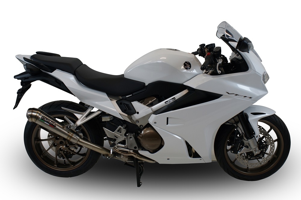 Pot echappement compatible avec Honda Vfr 800 F 2014-2016, Powercone Evo, Échappement légal, homologué,silencieux avec db killer amovible et tuyau de liaison spécifique 