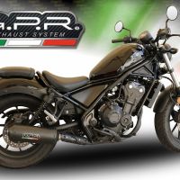Pot echappement compatible avec Honda Cmx 500 Rebel 2021-2023, Ghisa , Échappement légal, homologué,silencieux avec db killer amovible et tuyau de liaison spécifique 