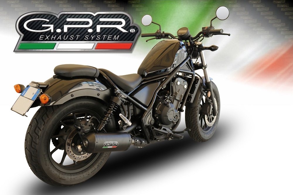 Pot echappement compatible avec Honda Cmx 500 Rebel 2021-2023, Ghisa , Échappement légal, homologué,silencieux avec db killer amovible et tuyau de liaison spécifique 