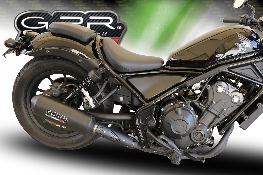 Pot echappement compatible avec Honda Cmx 500 Rebel 2021-2023, Ghisa , Échappement légal, homologué,silencieux avec db killer amovible et tuyau de liaison spécifique 